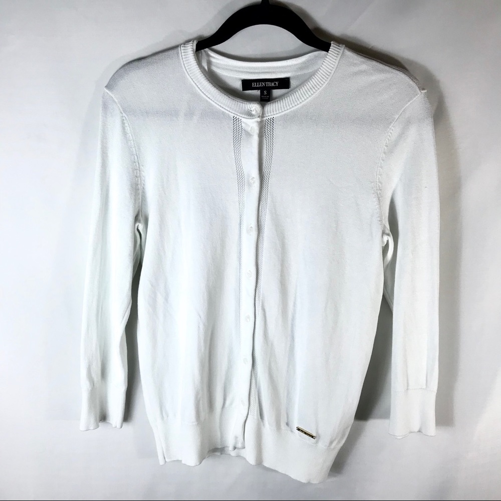 SOLD: Ellen Tracy White Cardigan
